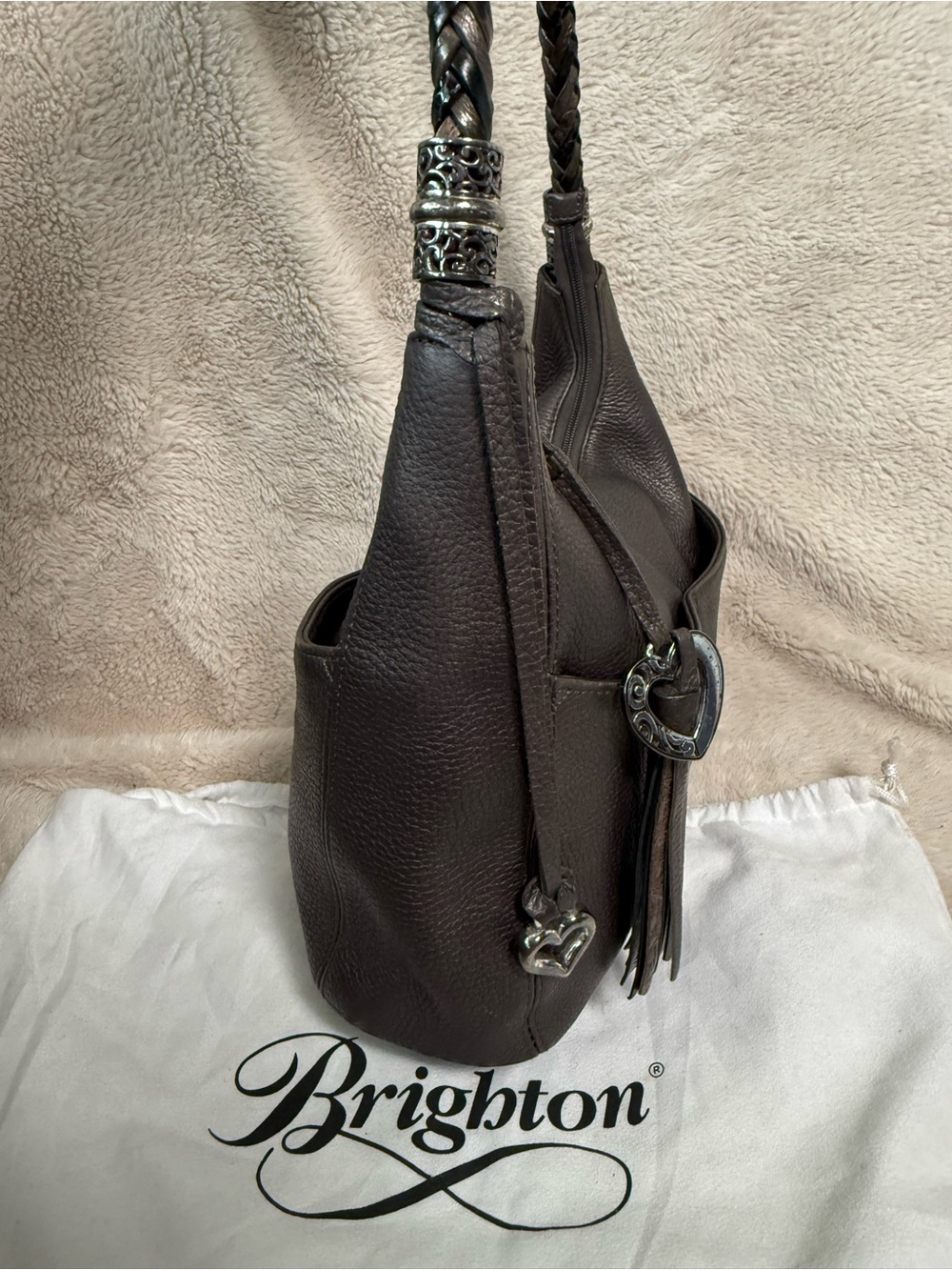 Brighton Barbados Hobo Bag With Dust Bag